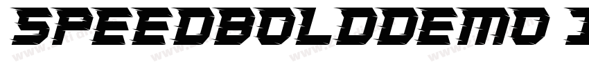 SpeedBoldDemo Italic字体转换